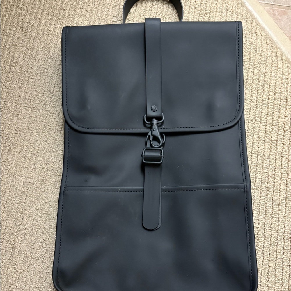 Rains Black Backpack